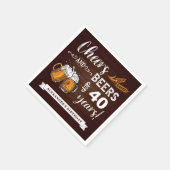 Proost en bier 40e verjaardag servet (Hoek)