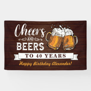 Proost en bier 40e verjaardag spandoek