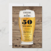 Proost En Bier 50e Verjaardag Kaart (Voorkant)