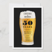 Proost En Bier 50e Verjaardag Kaart (Voorkant)
