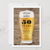 Proost En Bier 50ste Verjaardag Kaart (Voorkant)