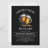 Proost en Bier 55e Verjaardagsfeest Kaart (Voorkant)