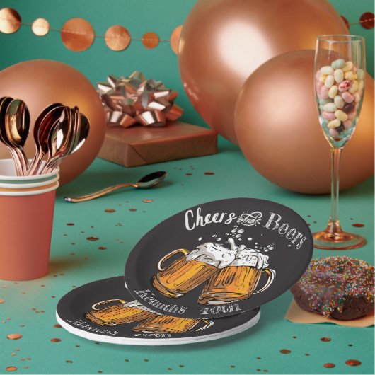 Proost en bier 60e 40e 50e 30e 21e papieren bordje (Multi)