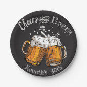 Proost en bier 60e 40e 50e 30e 21e papieren bordje (Voorkant)