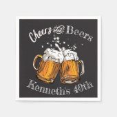 Proost en bier 60e 40e 50e 30e 21e servet (Voorkant)