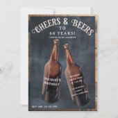 Proost en Bier 60e Bier Verjaardagsfeestje Kaart (Voorkant)