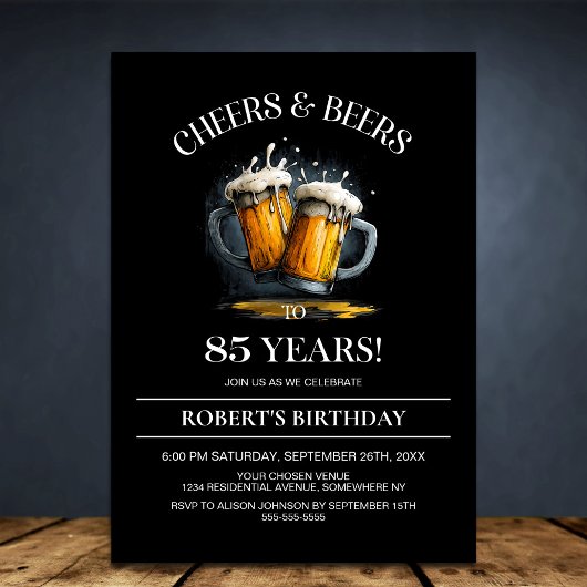 Proost en Bier 85ste Verjaardagsfeestje Kaart