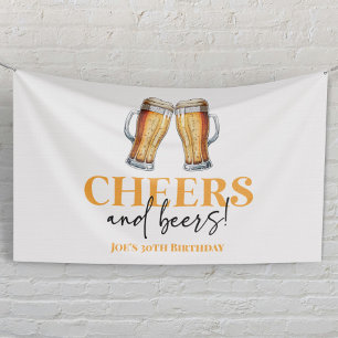 Proost en Bier Bierglas Verjaardagsfeestje Spandoek