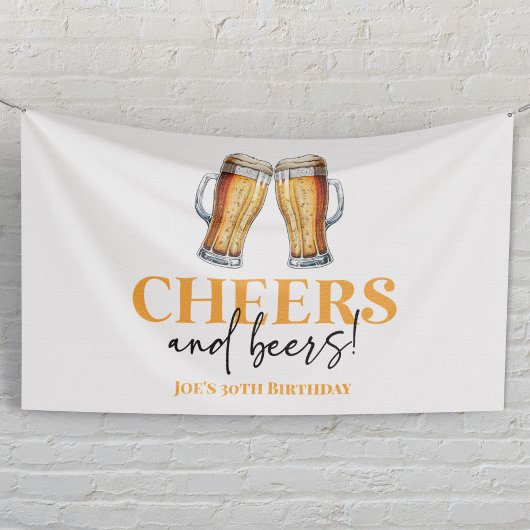 Proost en Bier Bierglas Verjaardagsfeestje Spandoek