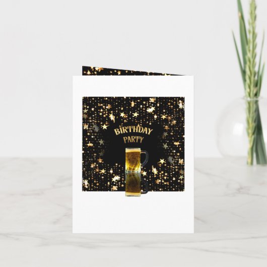 "Proost en bier" Elegant 50ste verjaardagsfeestje (Achterkant)