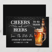 Proost en bier elk jaar reserveer de datum  kaart (Voorkant / Achterkant)