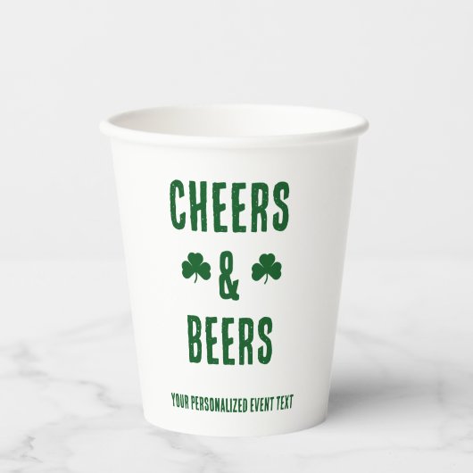 Proost en Bier Feest Event Papieren Bekers (Voorkant)