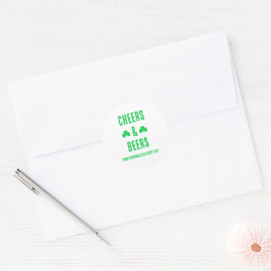 Proost en Bier Feest Event Ronde Sticker (Envelop)