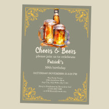 Proost en bier glazen fles 50ste verjaardag