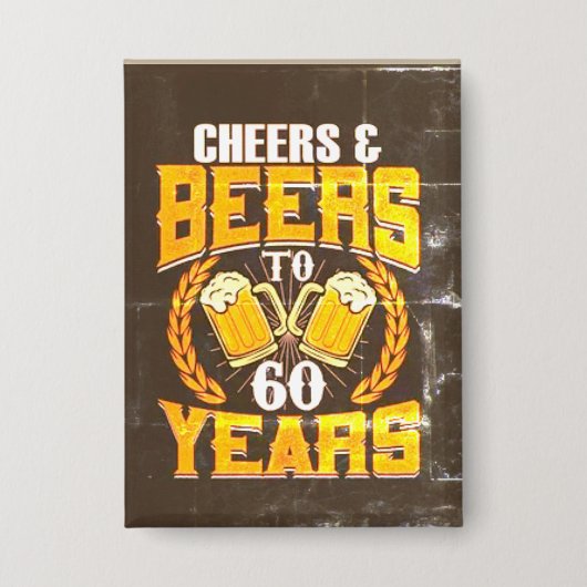 “Proost en Bier” Leuke Verjaardag Knop Button (Voorkant)