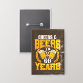 “Proost en Bier” Leuke Verjaardag Knop Button (Voorkant / Achterkant)