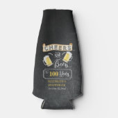 Proost en bier op 100 jaar verjaardagsfeestje Bott Flesjeskoeler (Voorkant)