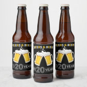 Proost en bier op 20 jaar Bierflesetiket Etiket (Flessen)