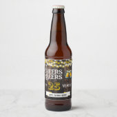 Proost en bier op 25 jaar rustige verjaardag etiket (Voorkant)