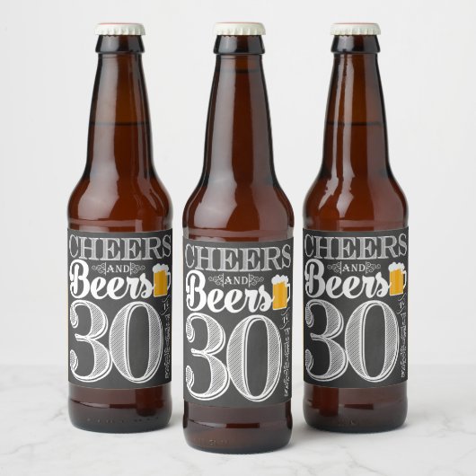Proost en bier op 30 jaar Bierflesetiket Etiket (Flessen)