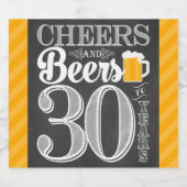 Proost en bier op 30 jaar Bierflesetiket Etiket (Enkel label)
