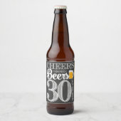 Proost en bier op 30 jaar Bierflesetiket Etiket (Voorkant)