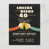 Proost en bier op 30 jaar retro uitnodiging (Voorkant)