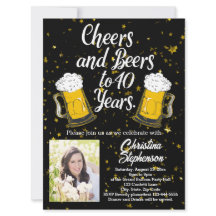 Proost en bier op 40 jaar 40e verjaardag foto