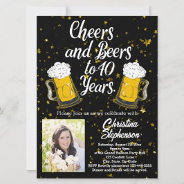 Proost en bier op 40 jaar 40e verjaardag foto kaart