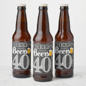 Proost en bier op 40 jaar Bierflesetiket Bier Etiket (Flessen)