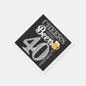 Proost en bier op 40 jaar cocktailservetten servet (Hoek)