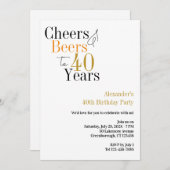 Proost en bier op 40 jaar Minimal party Kaart (Voorkant / Achterkant)
