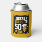 Proost en bier op 50 jaar 50e verjaardag blikjeskoeler (Blikje Achterkant)