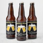 Proost en bier op 50 jaar Bierflesetiket Etiket (Flessen)