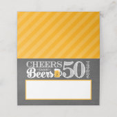 Proost en bier op 50 jaar Place Card Plaatskaartje (Buitenkant ongevouwen)