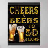Proost en bier op 50 jaar  poster (Voorkant)