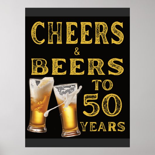 Proost en bier op 50 jaar poster (Voorkant)