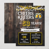 Proost en Bier op 53 Jaar Verjaardagsfeest in de A Kaart (Voorkant / Achterkant)
