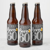 Proost en bier op 60 jaar Bierflesetiket Bier Etiket (Flessen)