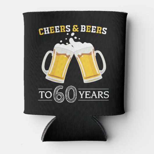 Proost en bier op 60 jaar Koelbox Blikjeskoeler (Voorkant)