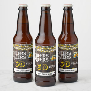 Proost en Bier op 60 Jaar Rustieke Verjaardag Etiket