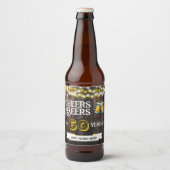 Proost en Bier op 60 Jaar Rustieke Verjaardag Etiket (Voorkant)