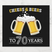 Proost en bier op 70 jaar Bierflesetiket Etiket (Enkel label)