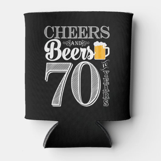 Proost en bier op 70 jaar Koelbox Blikjeskoeler (Voorkant)