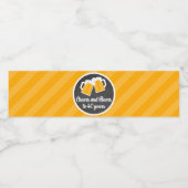 Proost en bier op etiketten van de waterfles van 4 (Enkel label)