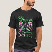 Proost en bier op mijn 58-jarige 58ste verjaardag t-shirt (Voorkant)