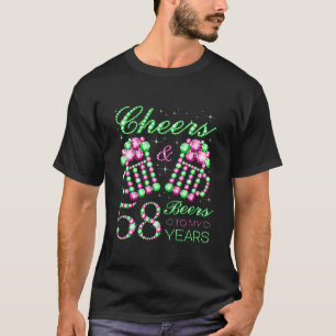 Proost en bier op mijn 58-jarige 58ste verjaardag t-shirt