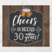 Proost en bier op verjaardagsfeestje bier etiket (Enkel label)