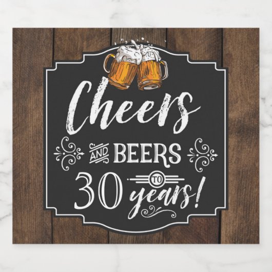 Proost en bier op verjaardagsfeestje bier etiket (Enkel label)