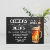 Proost en Bier Pensioenfeest Rustiek Kaart (Staand voorkant)